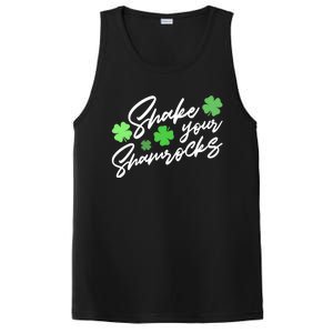 Wo Shake Your Shamrocks Funny St Patrick's Day PosiCharge Competitor Tank