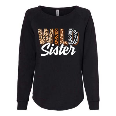 Wild Sister Zoo Born Two Be Wild Bgiftday Safari Jungle Animal Gift Womens California Wash Sweatshirt