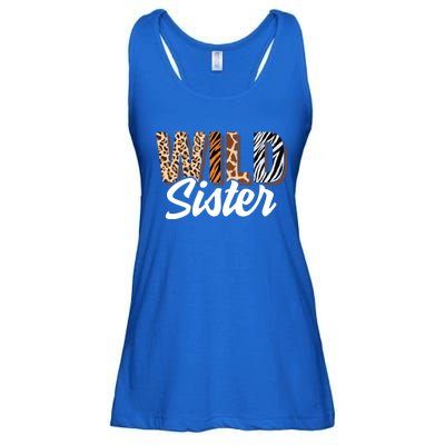 Wild Sister Zoo Born Two Be Wild Bgiftday Safari Jungle Animal Gift Ladies Essential Flowy Tank