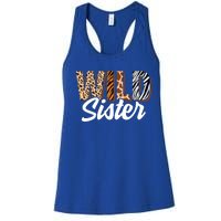 Wild Sister Zoo Born Two Be Wild Bgiftday Safari Jungle Animal Gift Women's Racerback Tank