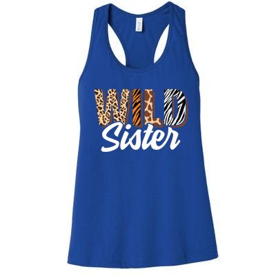 Wild Sister Zoo Born Two Be Wild Bgiftday Safari Jungle Animal Gift Women's Racerback Tank