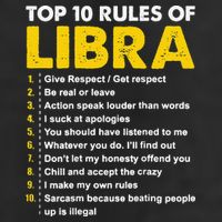 Wo Top 10 Rules Libra Horoscope Birthday Gift Cool Comfort Performance Bucket Hat