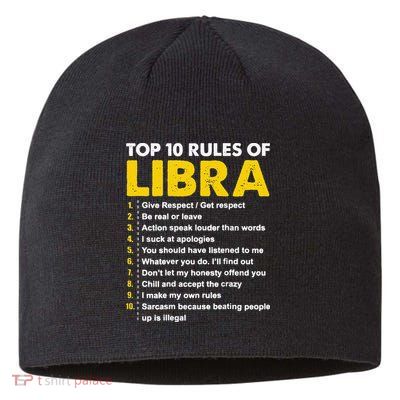 Wo Top 10 Rules Libra Horoscope Birthday Gift Sustainable Beanie