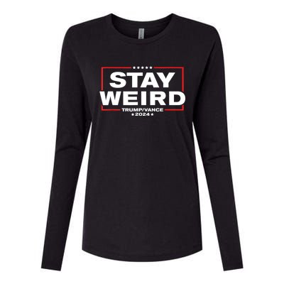 Weird Trump 2024 Stay Weird Donald Trump Jd Vance Womens Cotton Relaxed Long Sleeve T-Shirt