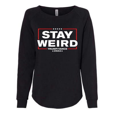 Weird Trump 2024 Stay Weird Donald Trump Jd Vance Womens California Wash Sweatshirt