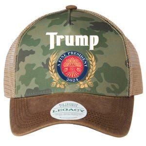 Women Trump 2024 Shirts Trump A Fine President 2024 Legacy Tie Dye Trucker Hat