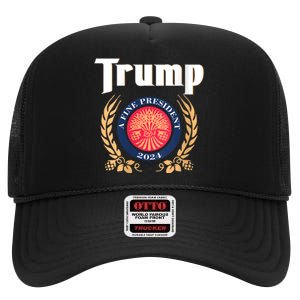 Women Trump 2024 Shirts Trump A Fine President 2024 High Crown Mesh Back Trucker Hat