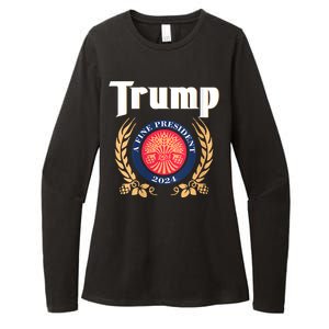 Women Trump 2024 Shirts Trump A Fine President 2024 Womens CVC Long Sleeve Shirt