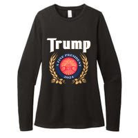 Women Trump 2024 Shirts Trump A Fine President 2024 Womens CVC Long Sleeve Shirt