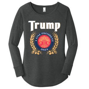 Women Trump 2024 Shirts Trump A Fine President 2024 Women's Perfect Tri Tunic Long Sleeve Shirt