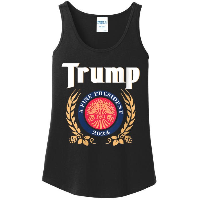 Women Trump 2024 Shirts Trump A Fine President 2024 Ladies Essential Tank