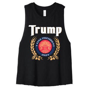 Women Trump 2024 Shirts Trump A Fine President 2024 Women's Racerback Cropped Tank