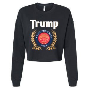 Women Trump 2024 Shirts Trump A Fine President 2024 Cropped Pullover Crew