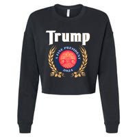 Women Trump 2024 Shirts Trump A Fine President 2024 Cropped Pullover Crew