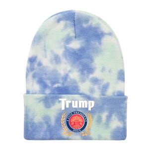 Women Trump 2024 Shirts Trump A Fine President 2024 Tie Dye 12in Knit Beanie