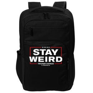 Weird Trump 2024 Stay Weird Donald Trump Jd Vance Impact Tech Backpack