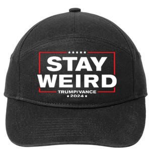 Weird Trump 2024 Stay Weird Donald Trump Jd Vance 7-Panel Snapback Hat