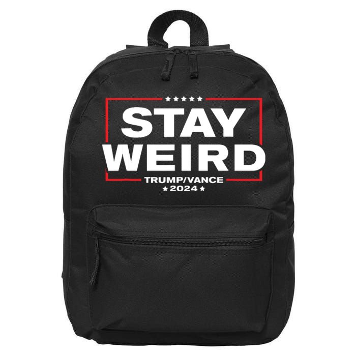 Weird Trump 2024 Stay Weird Donald Trump Jd Vance 16 in Basic Backpack