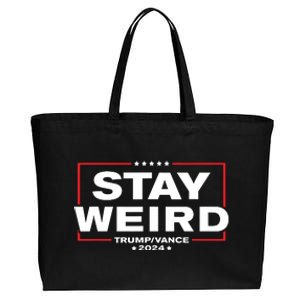 Weird Trump 2024 Stay Weird Donald Trump Jd Vance Cotton Canvas Jumbo Tote