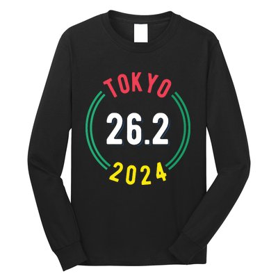 Women Tokyo 262 Marathon 2024 Vneck Long Sleeve Shirt