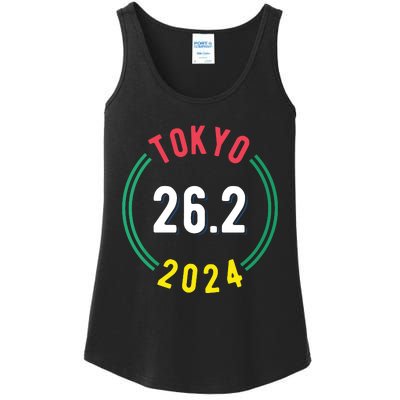 Women Tokyo 262 Marathon 2024 Vneck Ladies Essential Tank