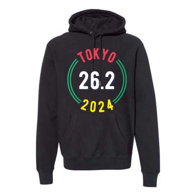 Women Tokyo 262 Marathon 2024 Vneck Premium Hoodie