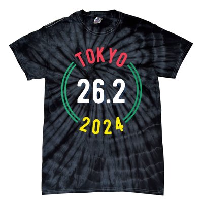 Women Tokyo 262 Marathon 2024 Vneck Tie-Dye T-Shirt