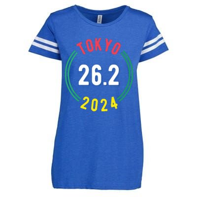 Women Tokyo 262 Marathon 2024 Vneck Enza Ladies Jersey Football T-Shirt