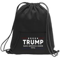 Wo Trump 2024 Save America Save America Again Trump  Sweatshirt Cinch Pack Bag