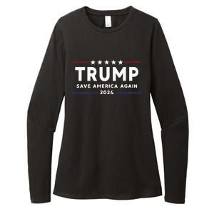 Wo Trump 2024 Save America Save America Again Trump  Womens CVC Long Sleeve Shirt