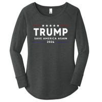 Wo Trump 2024 Save America Save America Again Trump  Women's Perfect Tri Tunic Long Sleeve Shirt