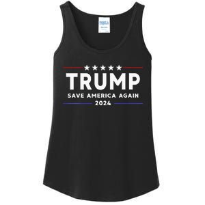 Wo Trump 2024 Save America Save America Again Trump  Ladies Essential Tank