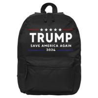 Wo Trump 2024 Save America Save America Again Trump  16 in Basic Backpack