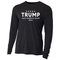 Wo Trump 2024 Save America Save America Again Trump  Cooling Performance Long Sleeve Crew