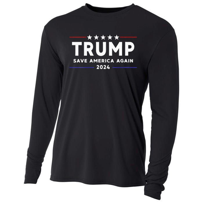 Wo Trump 2024 Save America Save America Again Trump  Cooling Performance Long Sleeve Crew