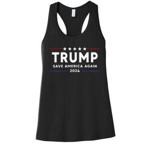 Wo Trump 2024 Save America Save America Again Trump  Women's Racerback Tank