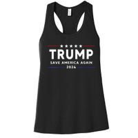 Wo Trump 2024 Save America Save America Again Trump  Women's Racerback Tank