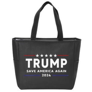 Wo Trump 2024 Save America Save America Again Trump  Zip Tote Bag