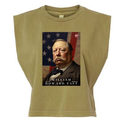 William Taft 27th President Of The United States Portrait Garment-Dyed Women's Muscle Tee