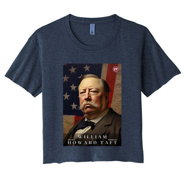 William Taft 27th President Of The United States Portrait Crop Top
