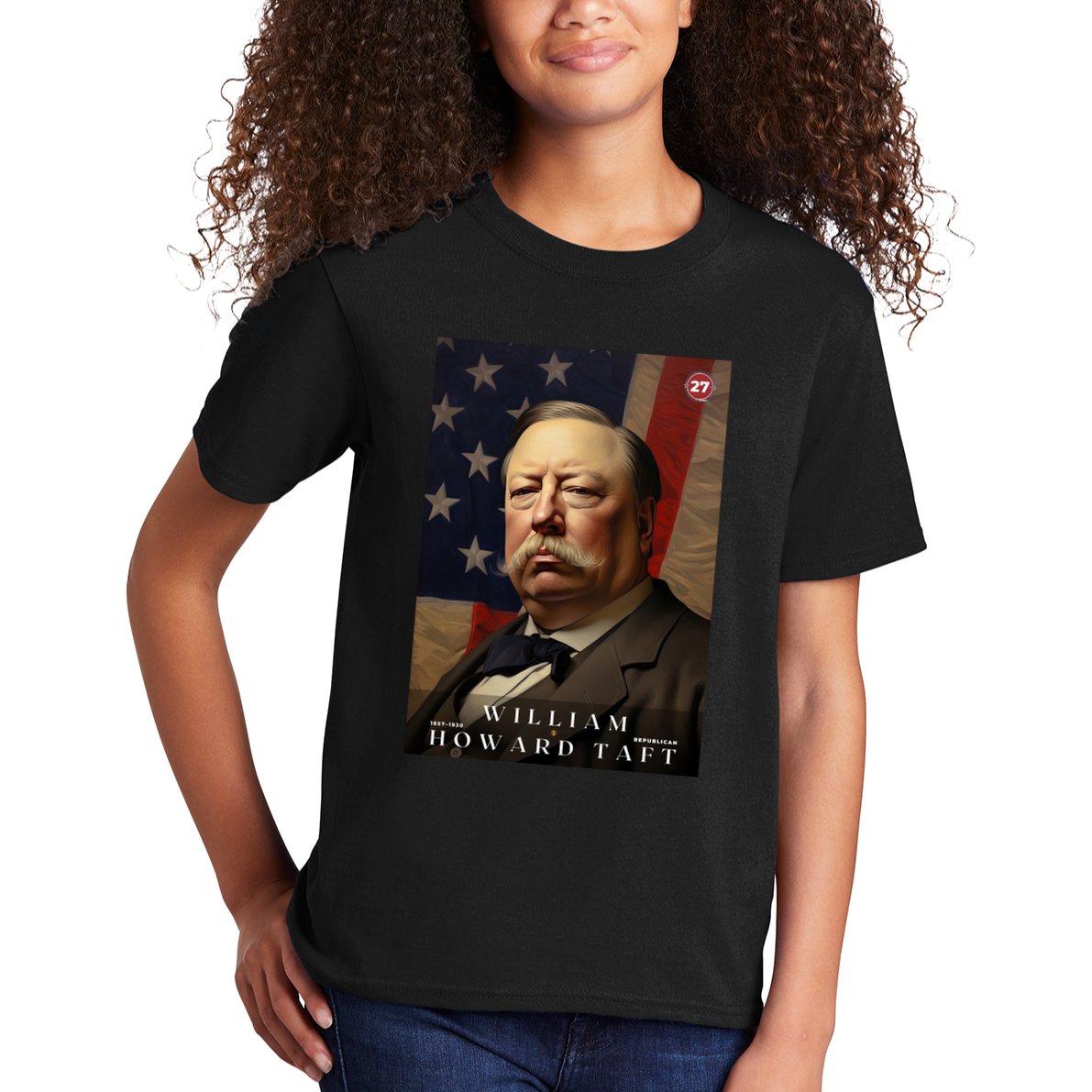 William Taft 27th President Of The United States Portrait Kids T-Shirt