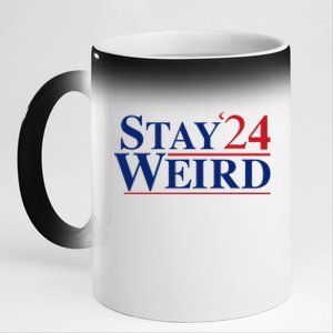 Weird Trump 2024 Stay Weird Donald Trump Jd Vance 11oz Black Color Changing Mug