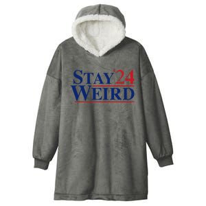 Weird Trump 2024 Stay Weird Donald Trump Jd Vance Hooded Wearable Blanket