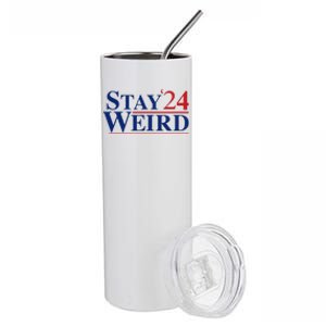 Weird Trump 2024 Stay Weird Donald Trump Jd Vance Stainless Steel Tumbler