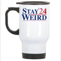 Weird Trump 2024 Stay Weird Donald Trump Jd Vance Stainless Steel Travel Mug