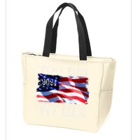 Women Trump 2024 Too Big To Rig Funny Quote Vneck Zip Tote Bag