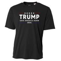 Womens Trump 2024 Save America Save America Again Trump Cooling Performance Crew T-Shirt