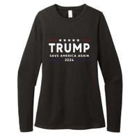 Womens Trump 2024 Save America Save America Again Trump Womens CVC Long Sleeve Shirt