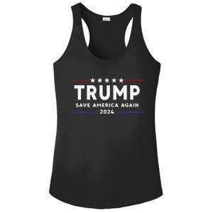 Womens Trump 2024 Save America Save America Again Trump Ladies PosiCharge Competitor Racerback Tank