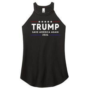 Womens Trump 2024 Save America Save America Again Trump Women's Perfect Tri Rocker Tank